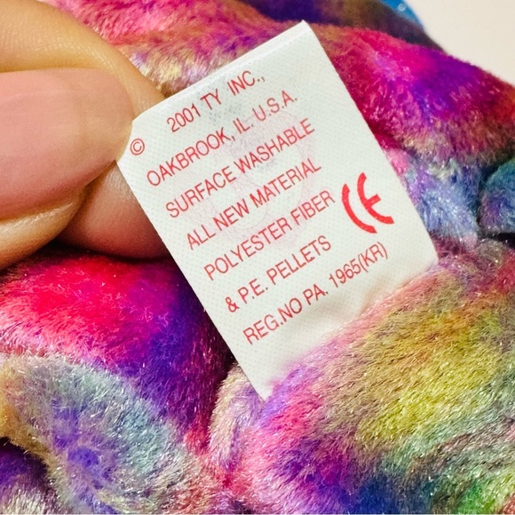 TY Birthday Beanie Baby Bear – September with Sapphire Nose & Tag (2001) - Picture 7 of 9